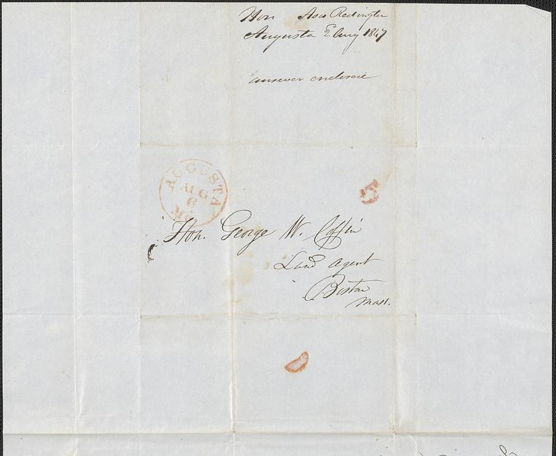 Asa Redington to George Coffin, 2 August 1847