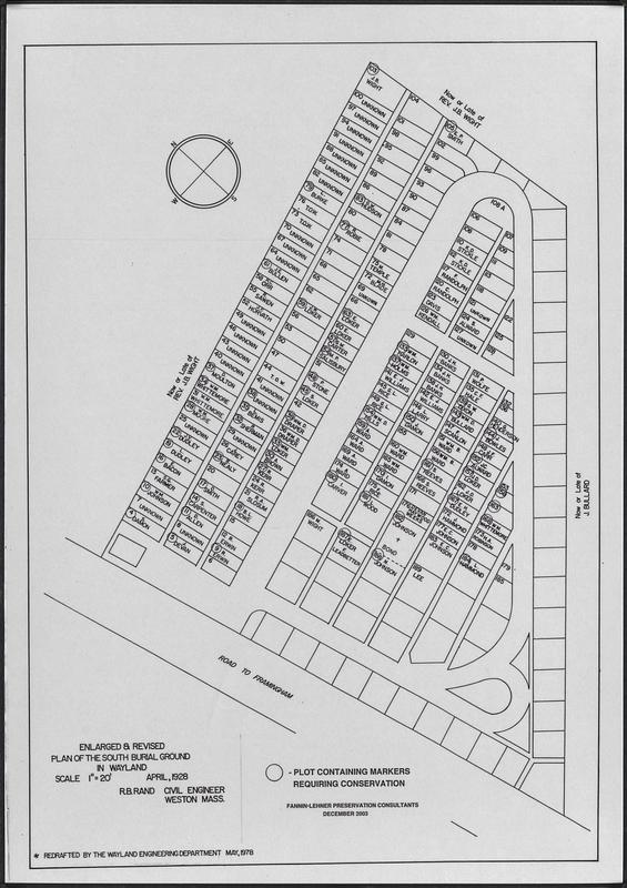 Plan of the South Burial Ground, Wayland, Massachusetts - Digital ...