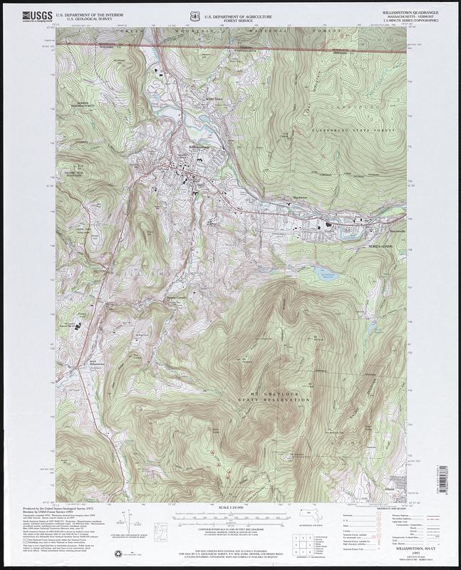 Williamstown Quadrangle Massachusetts Vermont Digital Commonwealth