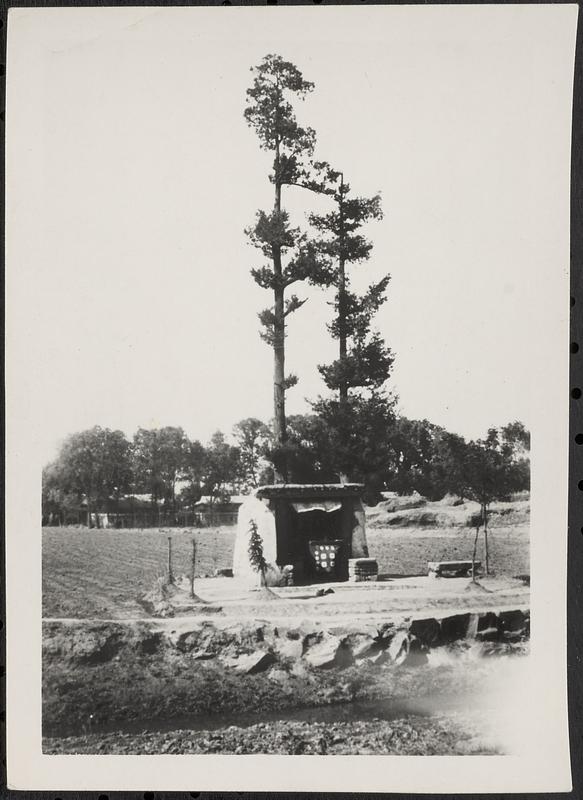 Small building in a field