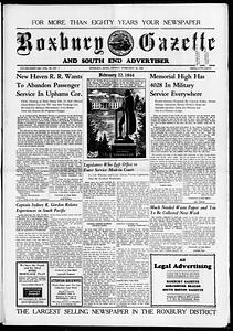 Roxbury Gazette and South End Advertiser, February 18, 1944