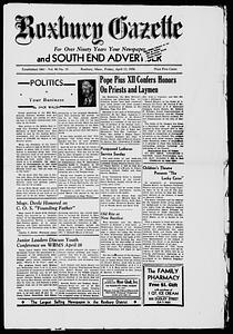 Roxbury Gazette and South End Advertiser, April 13, 1956