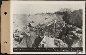 Contract No. 30, Stream Control Works at Main Dam, Swift River Reservoir, Belchertown, Enfield, Ware, geologic formation in rocks taken from diversion tunnel of stream control works, Belchertown, Mass., May 10, 1932