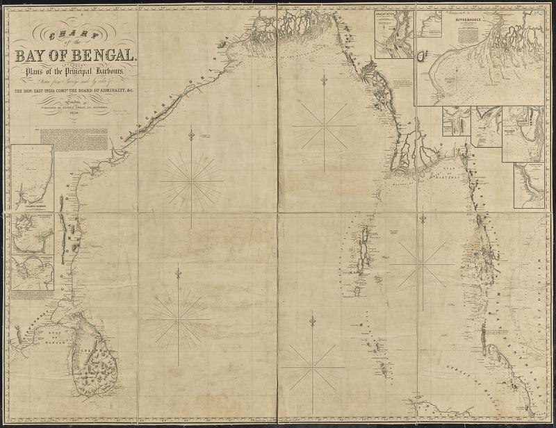 Chart of the Bay of Bengal, including plans of the principal harbours