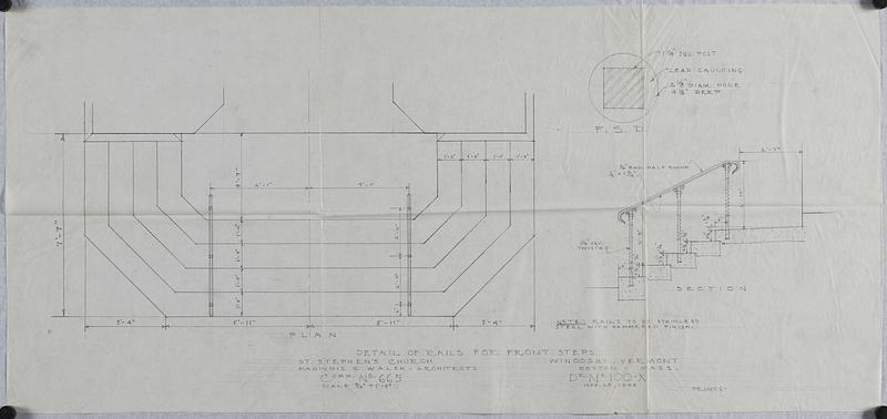 Detail of rails for front steps