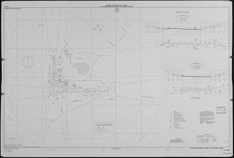 Airport obstruction chart, OC 5048, Tallahassee Regional Airport, Tallahassee, Florida