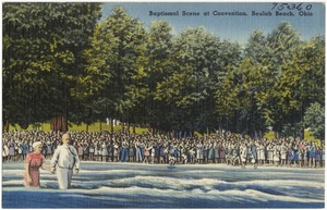 Baptismal scene at convention, Beulah Beach, Ohio