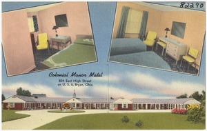 Colonial Manor Motel, 824 East High Street on U.S. 6, Bryan, Ohio