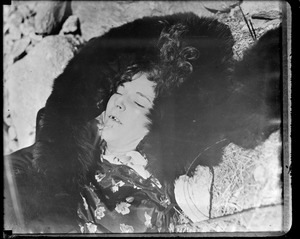 Close-up of body of Verna Russel of Fall river found in Tiverton, R.I.
