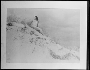 Nude on sand dunes of Cape Cod