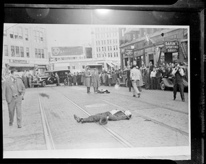 Bodies on the street, possibly New York after 1934
