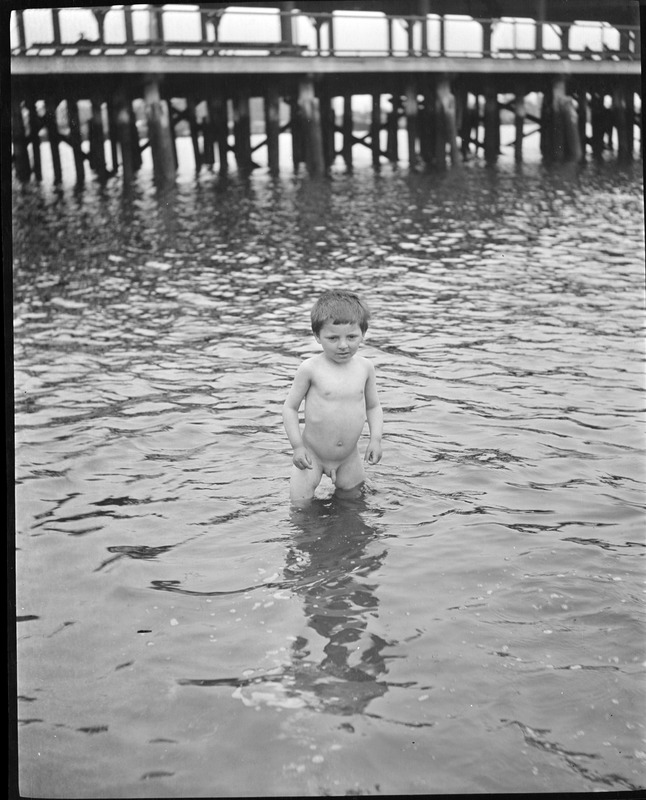 Little boy in the water