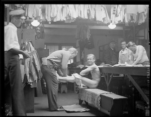 Jockey being dressed