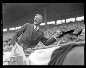 Gov. Saltonstall throws out first ball at Fenway