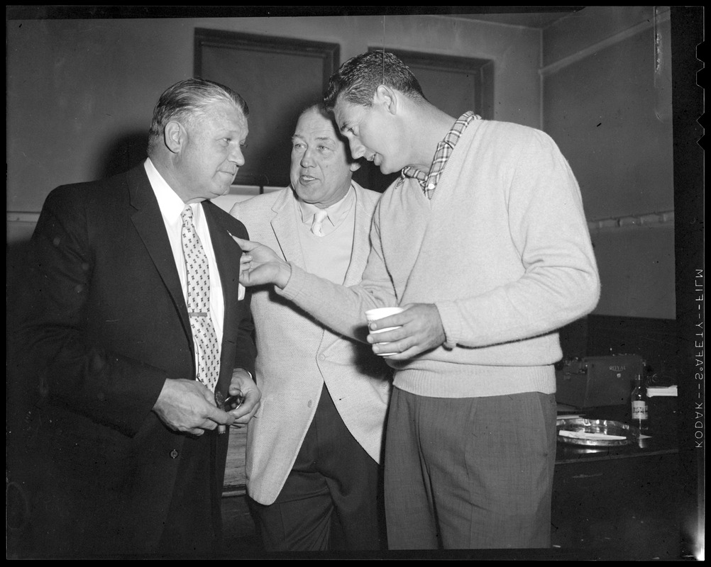 Ted Williams with Jimmie Foxx and Jack Sharkey