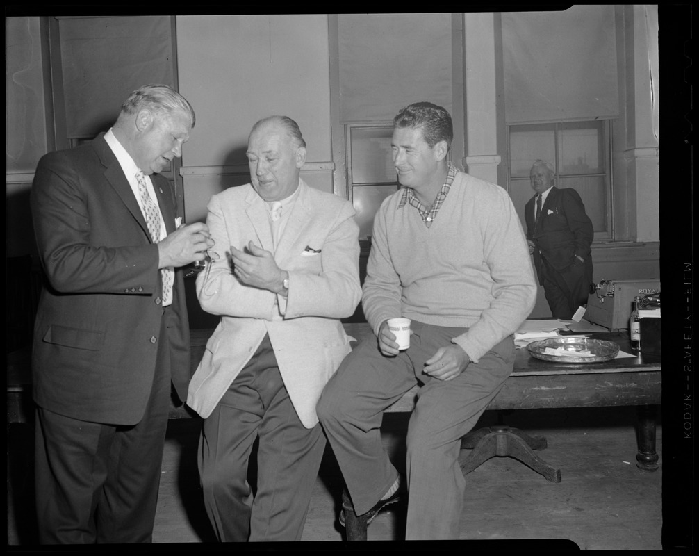 Ted Williams with Jimmie Foxx and Jack Sharkey