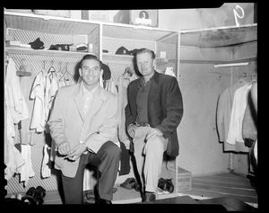Sid Gordon and Bob Elliott, Braves clubhouse