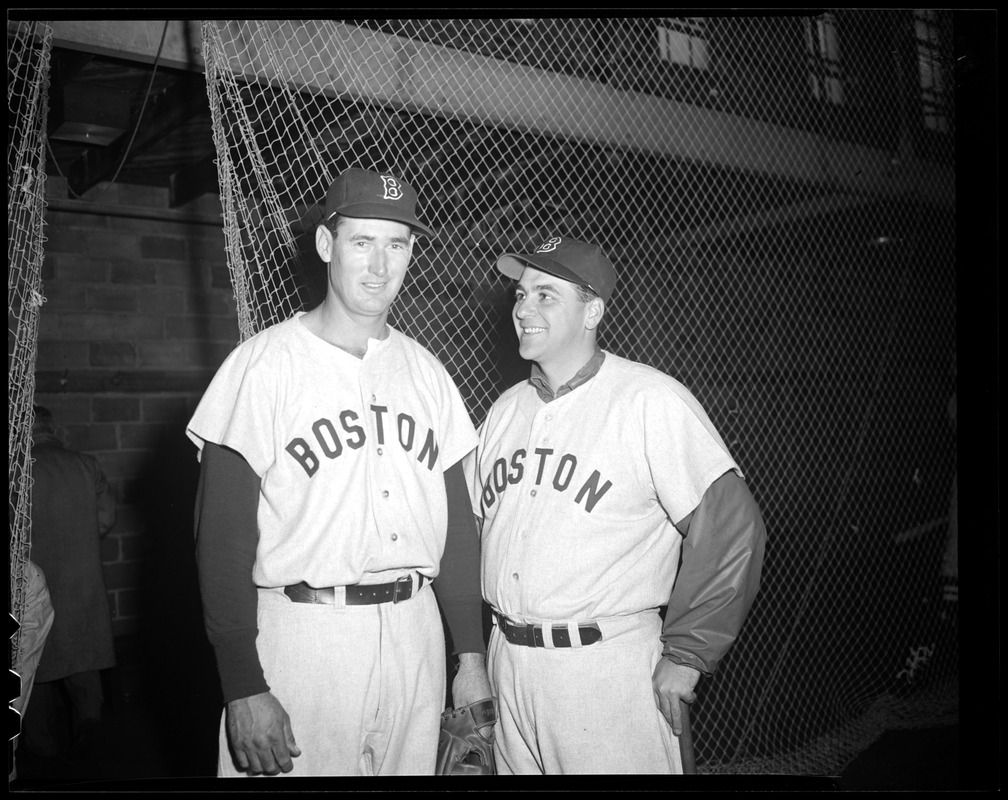 Ted Williams and Lou Boudreau of the Red Sox