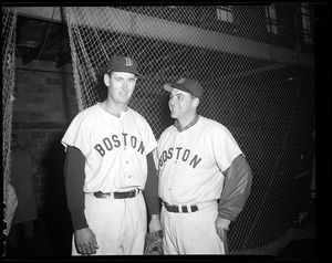 Ted Williams and Lou Boudreau of the Red Sox