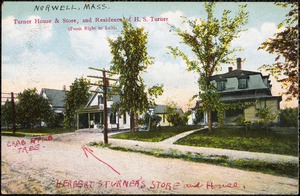 Turner house & store, and residence of H.S. Turner (from right to left)