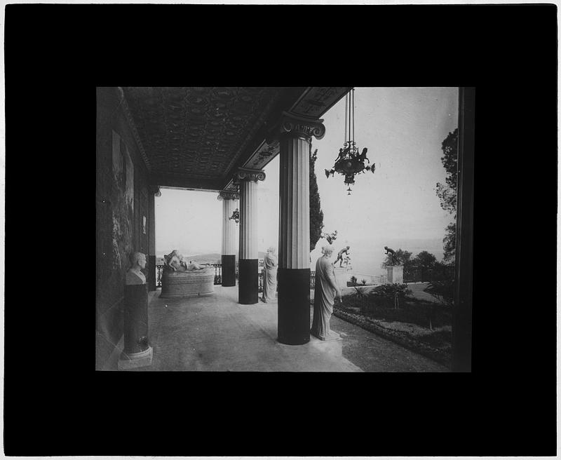 Greece. Corfu. Villa Achilleion colonnade