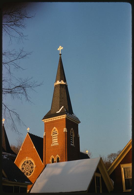 Steeple and roof of building - Digital Commonwealth