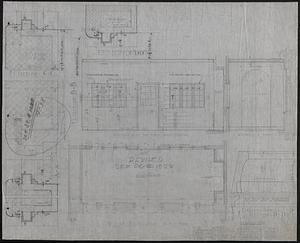 Three-quarter inch plan and elevations of rest room
