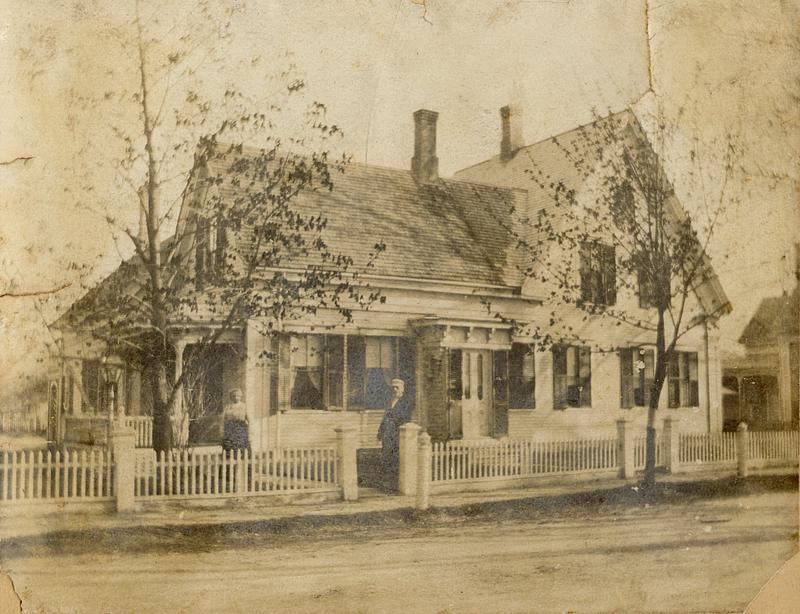 Captain and Mrs. George H. Loring in their front yard, South Yarmouth ...