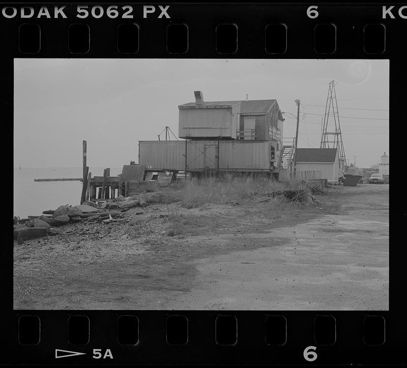 Waterfront and ice house Digital Commonwealth