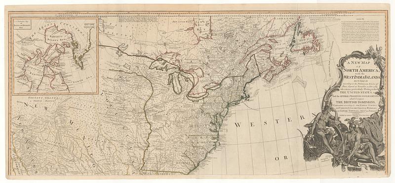 A new map of North America; with the West India Islands