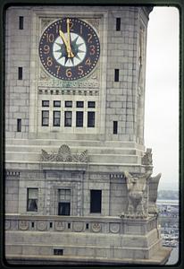 Boston 1998: Detail of the Customs House Tower that is listed on the National Register