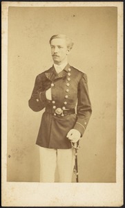 Young man in uniform with dress sword, possibly a Kunhardt relation