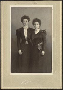 Isabel Stevens (right) standing with unidentified woman