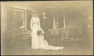 Helen Stevens and John Gardner Coolidge on their wedding day
