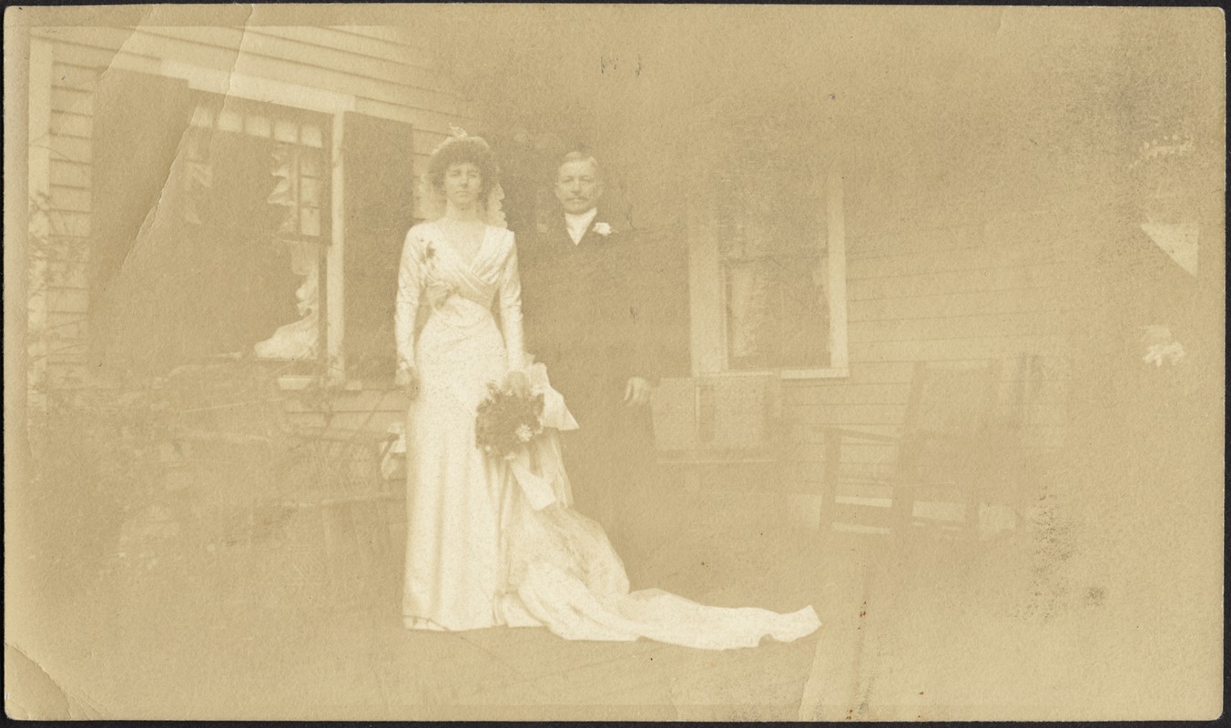 Helen Stevens and John Gardner Coolidge on their wedding day