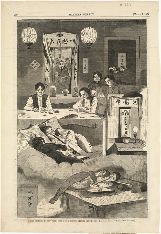 The Chinese in New York--Scene in a Baxter Street club-house