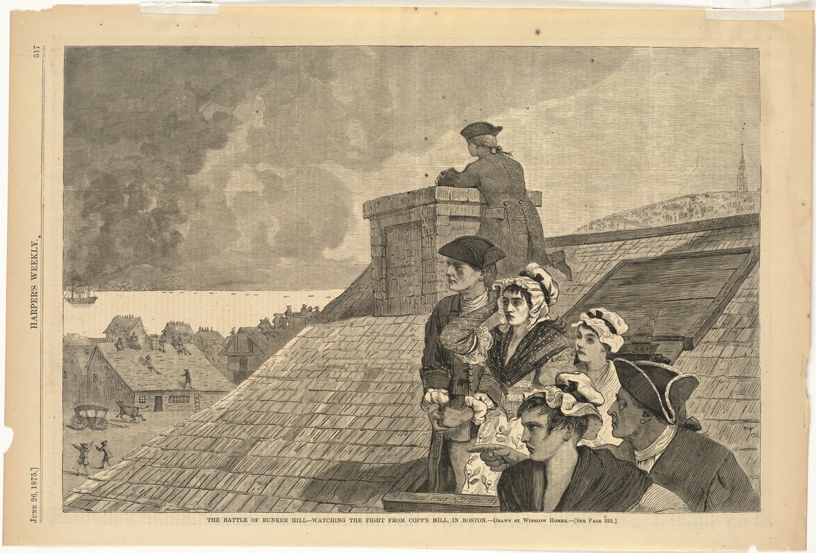 The Battle of Bunker Hill--Watching the fight from Copp's Hill, in Boston