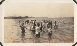 U.S. Marines at the "ship yard swimming hole" at U.S. Marine base Quantico, VA