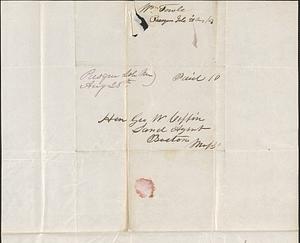 William Towle to George Coffin, 28 August 1847