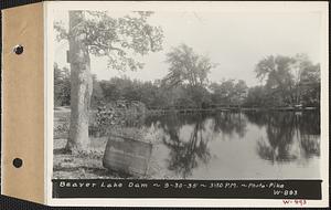 Beaver Lake dam, Ware, Mass., Sep. 30, 1935