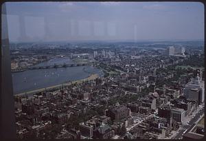 Elevated view of Boston and Charles River
