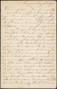 Letter from Thomas F. Cordis to John D. Long, May 26, 1872