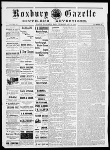 Roxbury Gazette and South End Advertiser, December 18, 1884