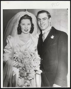 Sibby Sisti Takes a Bride- The Braves third baseman is shown here with Norine M. Barone of Buffalo, whom he married yesterday in the Holy Angels Church, there. Both are 21.