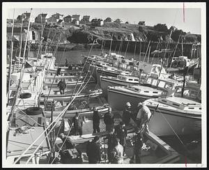 Picturesque Cape St. Mary, N.S. and Some of the Bluefin Tuna Boats.