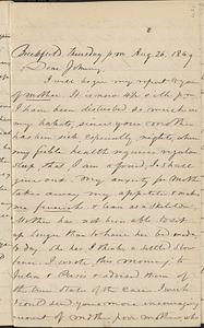 Letter from Zadoc Long to John D. Long, August 26, 1869