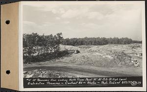 Contract No. 80, High Level Distribution Reservoir, Weston, photo no. 5 of panoramic view, looking north from point "A" at site of high level distribution reservoir, Weston, Mass., Aug. 23, 1939