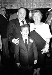 Marilyn Portnoy, husband, and son at a fundraiser