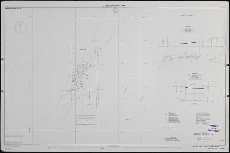 Airport obstruction chart, OC 5117, Vermilion County Airport, Danville, Illinois