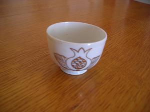 Decorated white cup